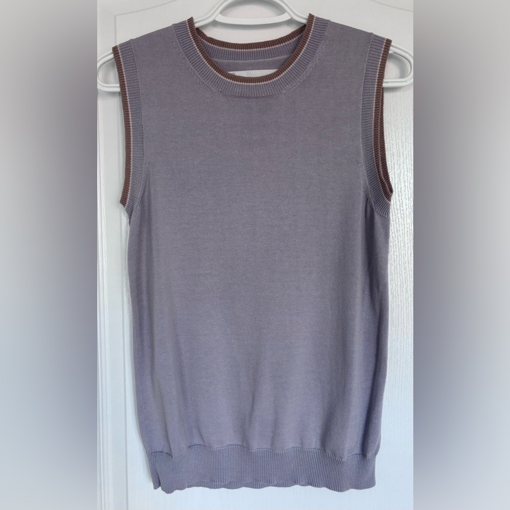 Vintage | 5cm Sleeveless Purple Tank Top Size 2